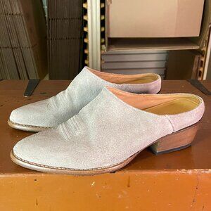 TECOVAS The Sophie Women's Size 9 B Gray Mule Suede Slip On Casual Western Shoes
